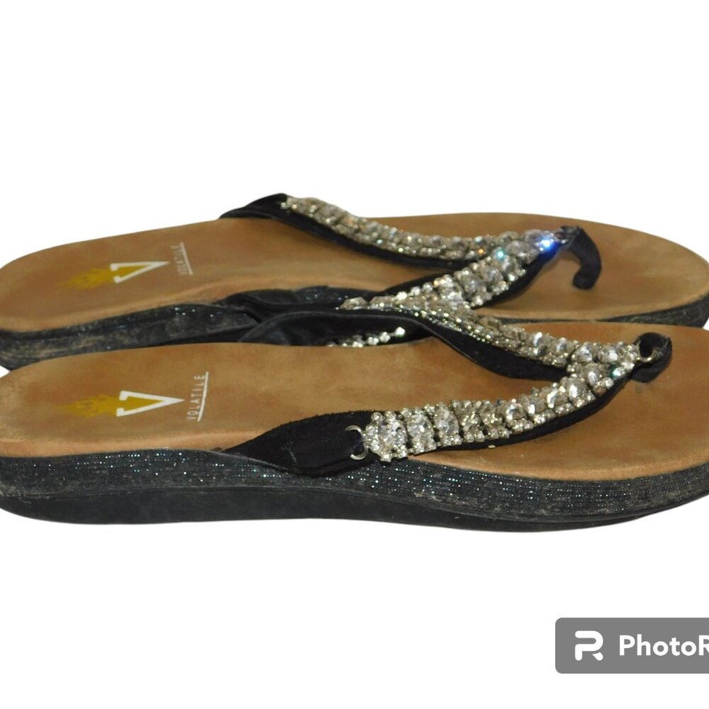 Volatile Flip Flop Bling Rhinestone Sandals - Picture 4 of 9